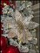Champagne Glittered Poinsettia Christmas Flower Stem Spray 13'' Set of 3